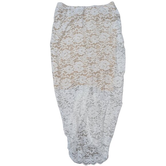 Generation Love NY Nellia Lace Skirt, NWOT, White with nude liner - Picture 3 of 7